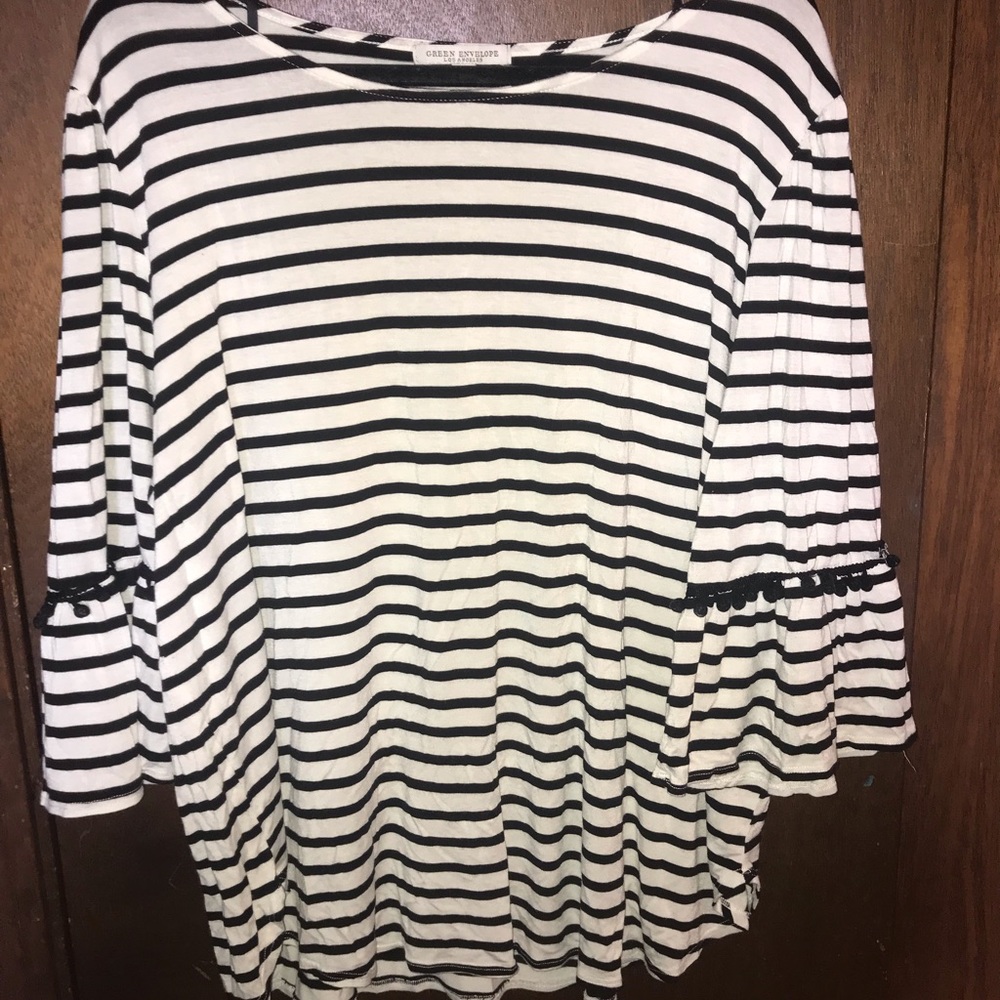 Black and white plus size top